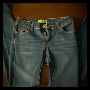 Wax denim skinny jeans